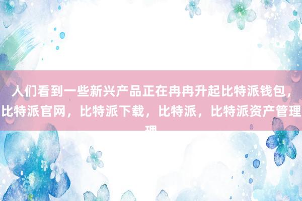 人们看到一些新兴产品正在冉冉升起比特派钱包，比特派官网，比特派下载，比特派，比特派资产管理