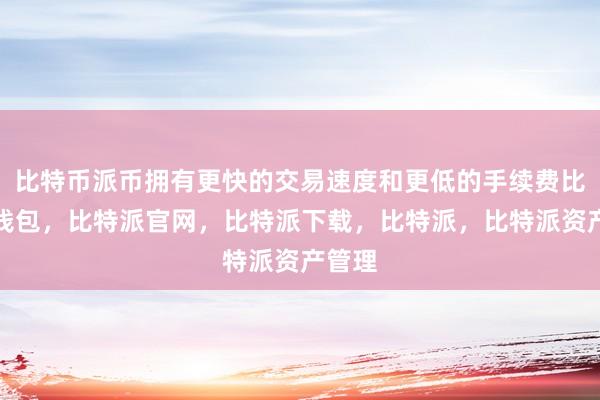 比特币派币拥有更快的交易速度和更低的手续费比特派钱包，比特派官网，比特派下载，比特派，比特派资产管理