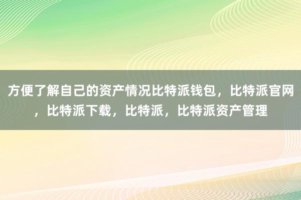 方便了解自己的资产情况比特派钱包，比特派官网，比特派下载，比特派，比特派资产管理