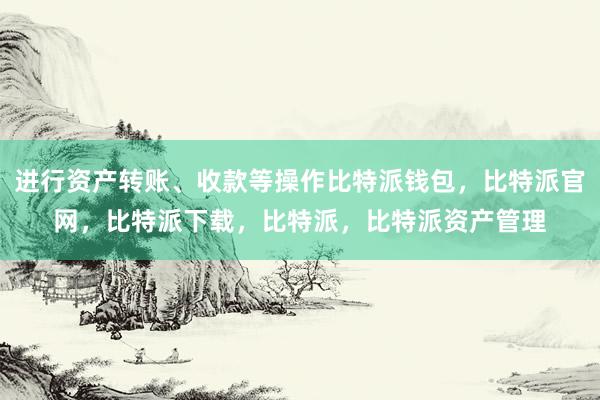 进行资产转账、收款等操作比特派钱包，比特派官网，比特派下载，比特派，比特派资产管理